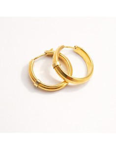 Pendientes Oro Aros Tricolor