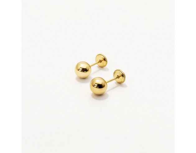 Pendientes Oro Bola Lisa