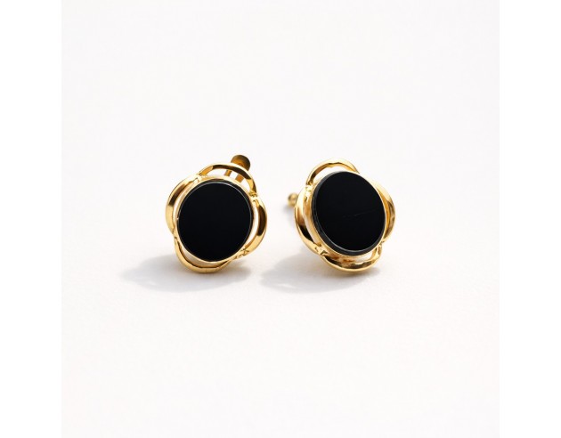 Pendientes Oro Ovalados Onix