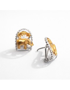 Pendientes Oro Bicolor...