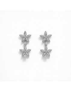 Pendientes Oro Blanco Doble...