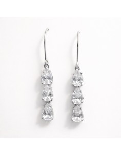 Pendientes Oro Blanco Tres...