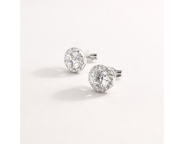 Pendientes Oro Blanco Roseta...