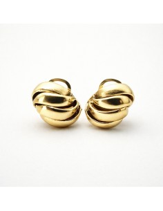 Pendientes Oro Bandas Mate...