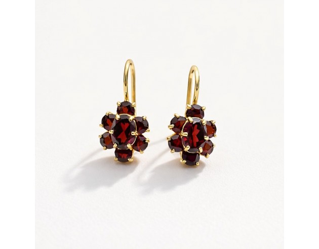 Pendientes Oro Largos Motivo Roseta...