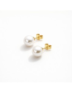 Pendientes Oro Perla Falsa...