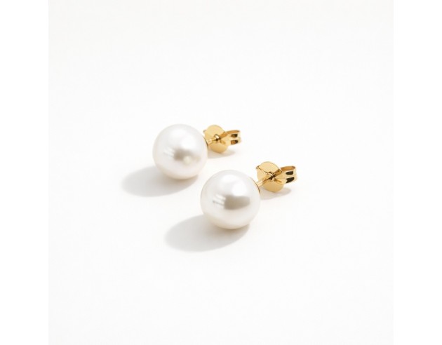 Pendientes Oro Perla Bola