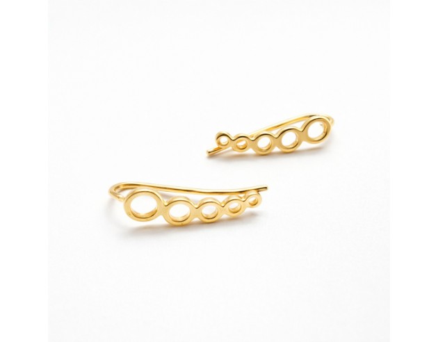 Pendientes Oro Trepadores Cinco Círculos