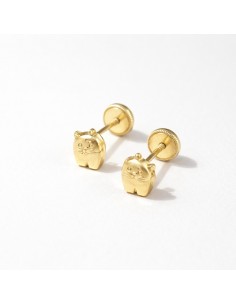 Pendiente Oro Gato Mini