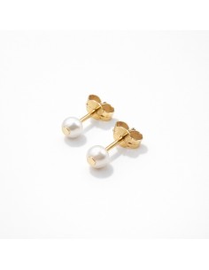 Pendientes Oro Perla Mini