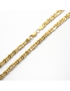 Cadena Oro Hueca Ochos Brillo