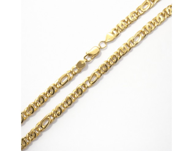 Cadena Oro Hueca Ochos Brillo