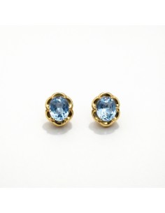 Pendientes Oro Flor con...