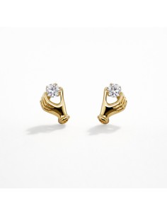 Pendientes Oro Mano Liso...