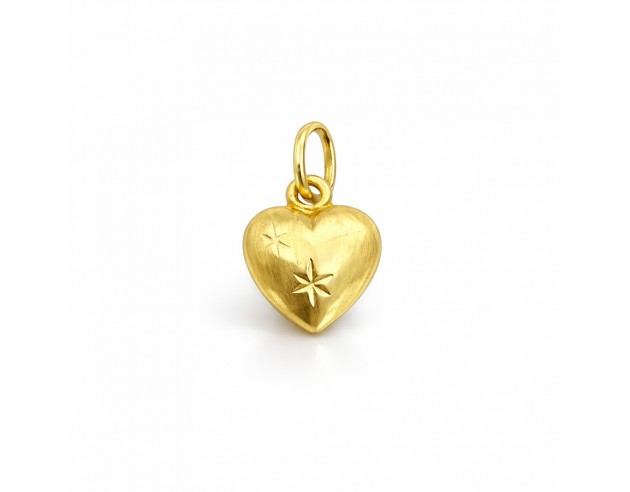 Colgante Oro Corazón Mini Labrado