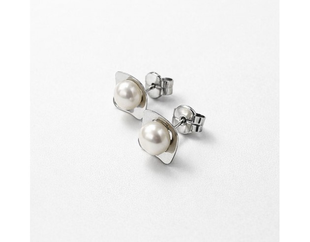 Pendientes Oro Blanco Cuadrado Con...