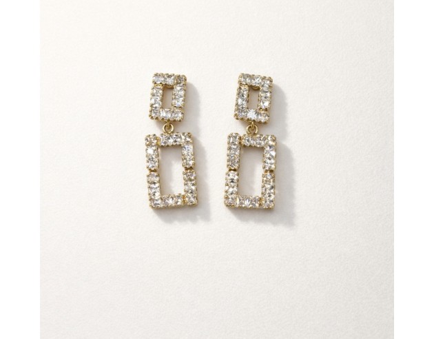 Pendientes Oro Largos Doble...