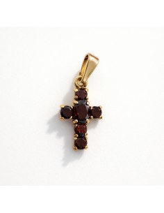 Cruz Oro Granate Mini
