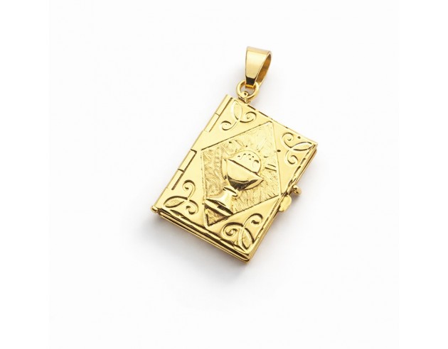 Colgante Oro Libro con Caliz
