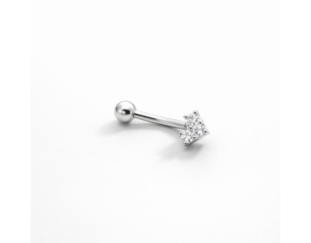 Piercong Plata Ombligo Tres Circonitas