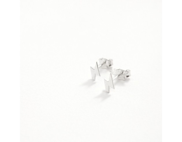 Pendientes Plata Rayo Mini Liso