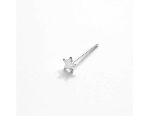Piercing Plata Nariz Estrella Lisa