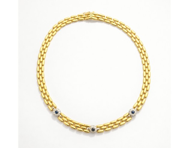 Gargantilla Oro Cadena Panther Triple...