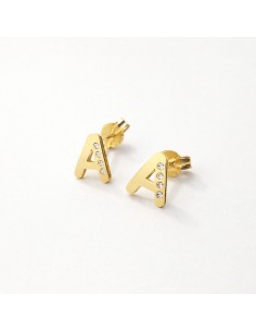 Pendientes Oro Letra A...