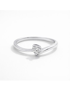 Sortija Brillante Oro Blanco