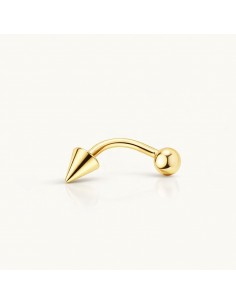 Piercing Oro Curvo Punta y...