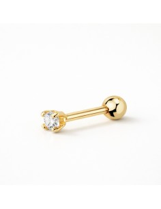 Piercing Oro Circonita y Bola