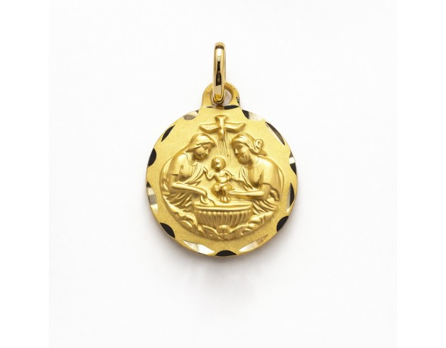 Medalla Oro Bautismo 14mm