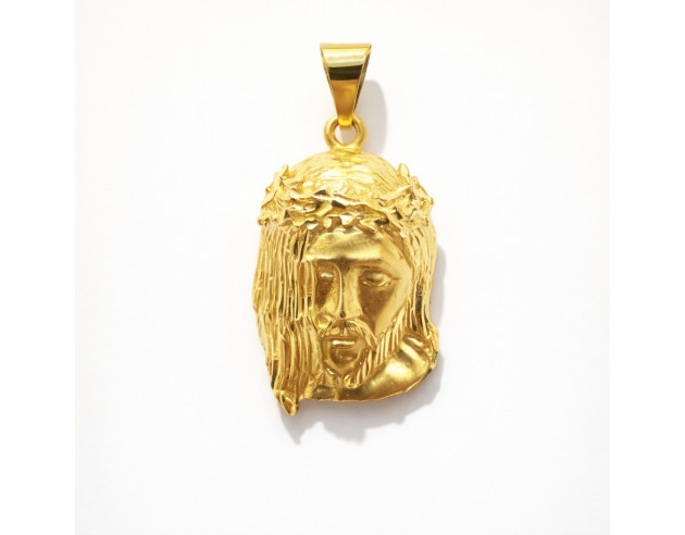 Cabeza de Cristo Oro Melena Lateral