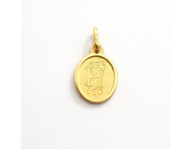 Colgante Oro Oval Horóscopo Leo