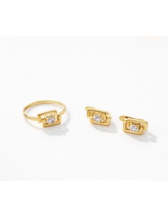 Juego Oro Pendientes +...