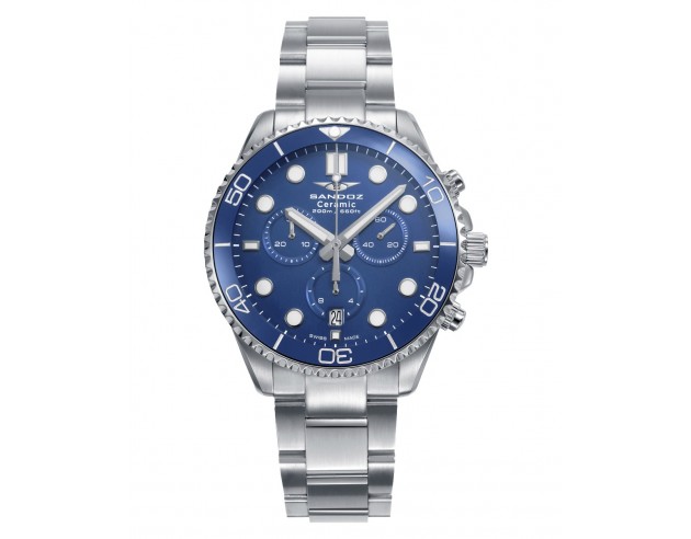 Reloj Sandoz Crono Acero y Ceramica...
