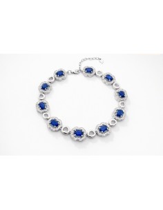 Pulsera Plata Flores...