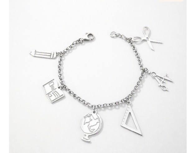 Pulsera Plata Motivos Profesora
