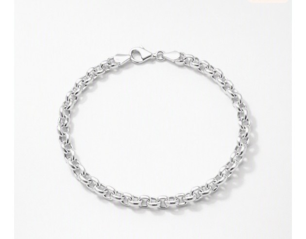 Pulsera Plata Rolo 4 mm