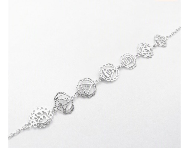 Pulsera Plata Siete Chakras
